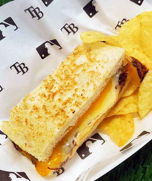 major league baseball mlb foods tampa bay rays braised rib grilled cheese