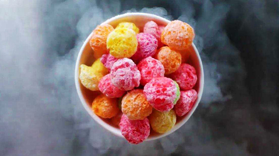 dragon's breath heaven liquid nitrogen puffs dessert