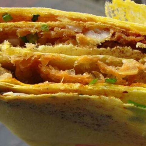 jianbing chinese breakfast crepe