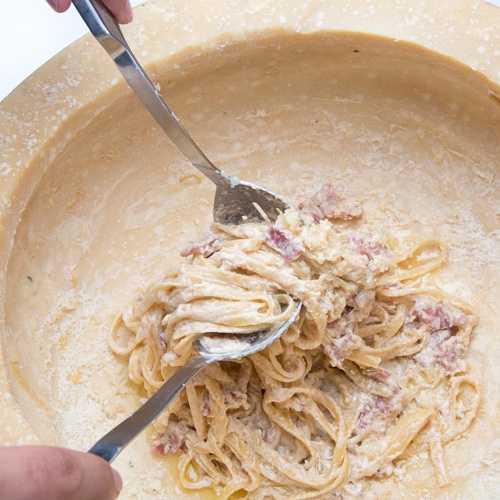 A made-to-order pasta dish inside a giant wheel of cheese? You can