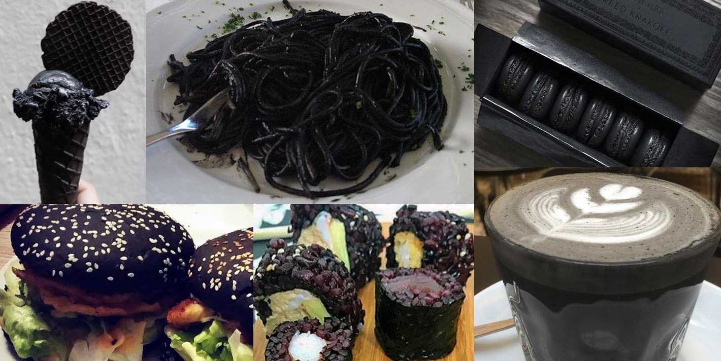 dark black goth food glutto digest