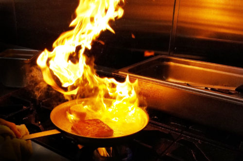 If you are looking for a great Greek cheese dish on fire, GluttoDigest.com offers a wonderful flaming saganaki cheese recipe.