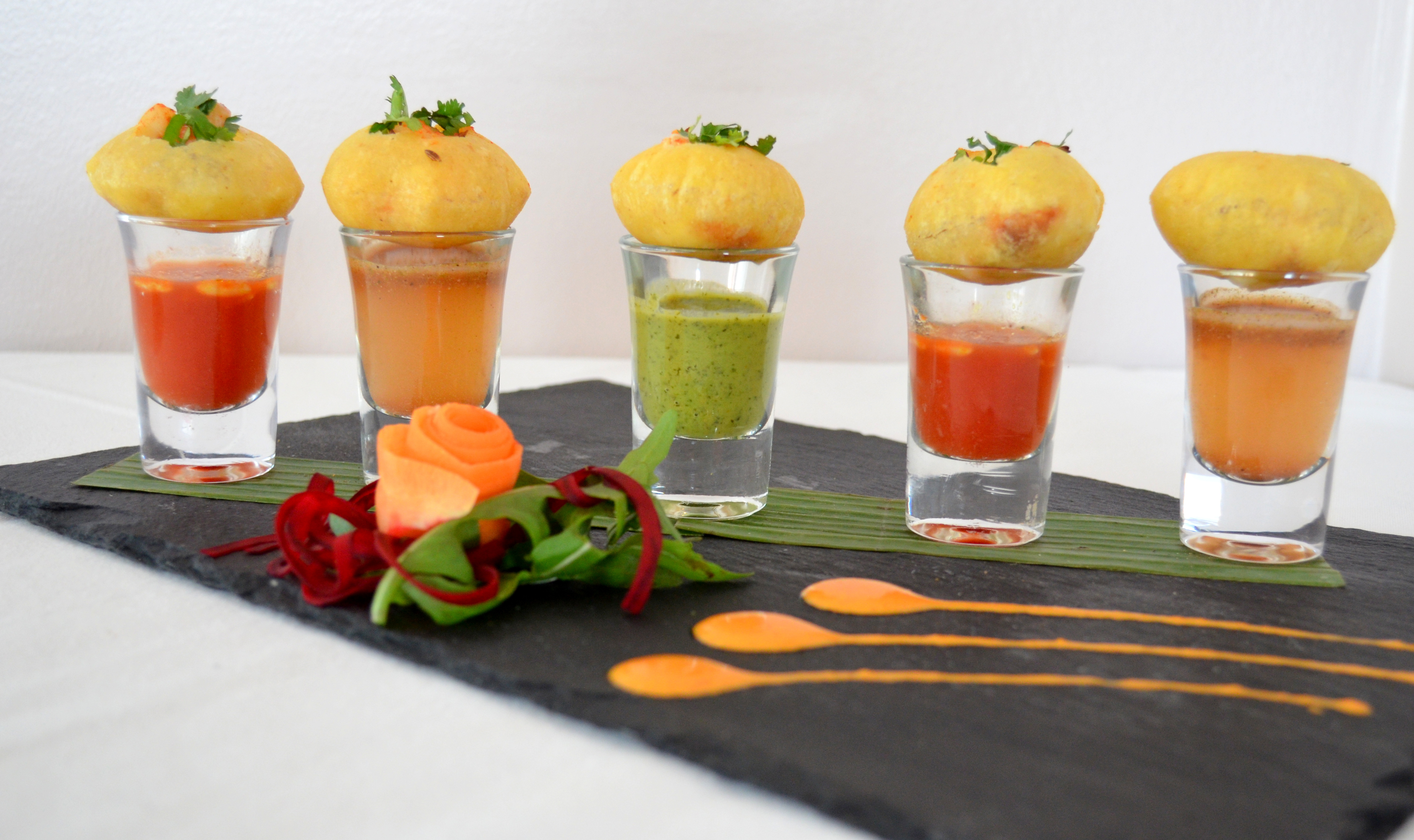 the best recipe on how to make Indian pani puri filling, golgappa gol gappe ka pani shots in English