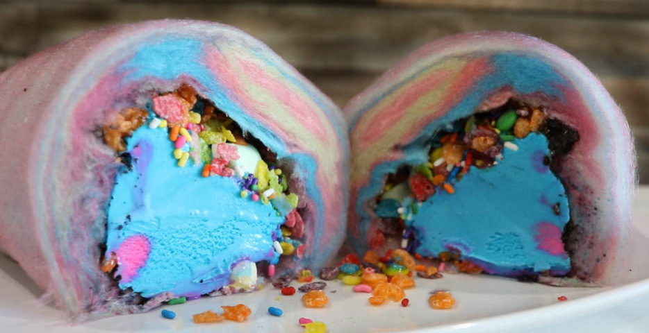 cotton candy burrito ice cream burrito