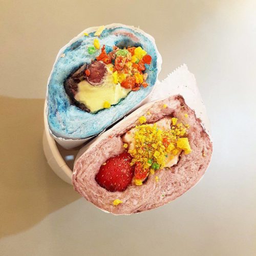 cotton candy ice cream burrito san diego lab dessert