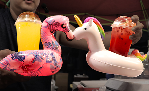 crazy drink containers flamingo unicorn drink floaties