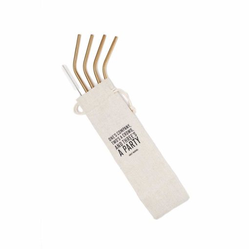 foodie food lover gifts gold plated reusable straws