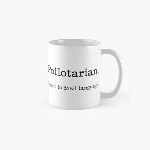 pollotarian fluent in fowl language mug accessories