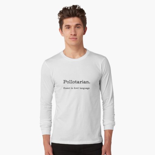 pollotarian fluent in fowl language tee shirt apparel