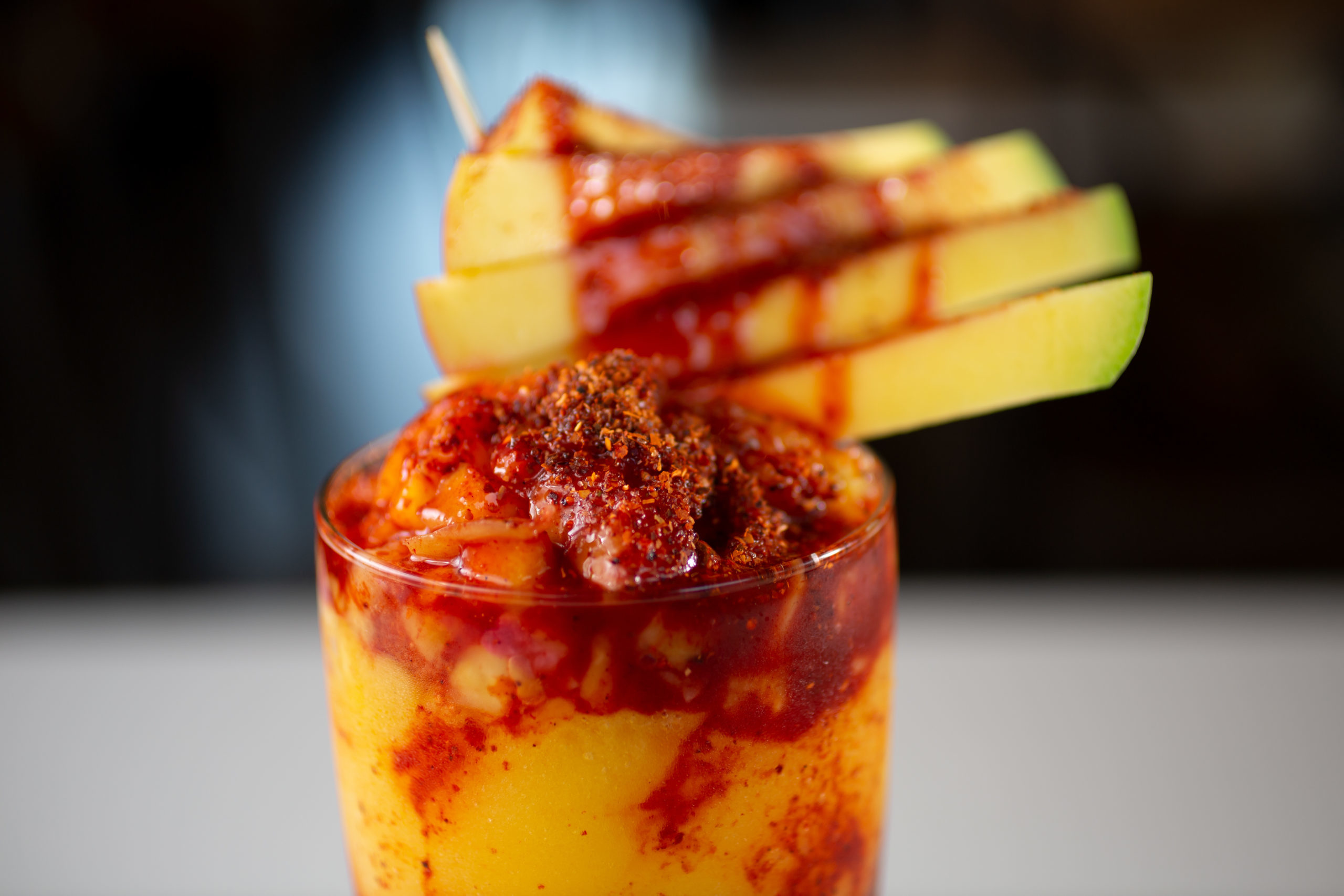 Mexican candy shot recipe with chamoy. 