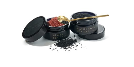 luxury black lava sea salt gift set