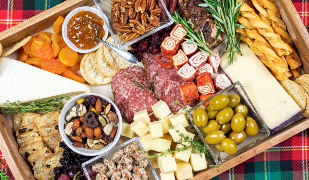 Christmas charcuterie board food platter