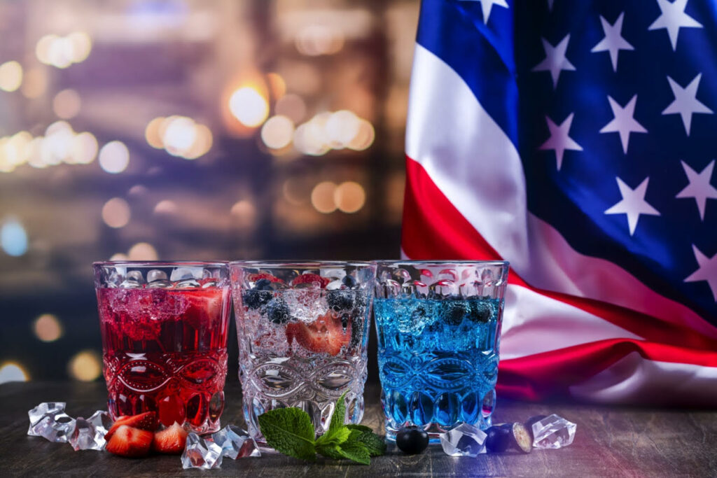 Fourth 4th of July Food drinks cocktails mocktails non-alcoholic