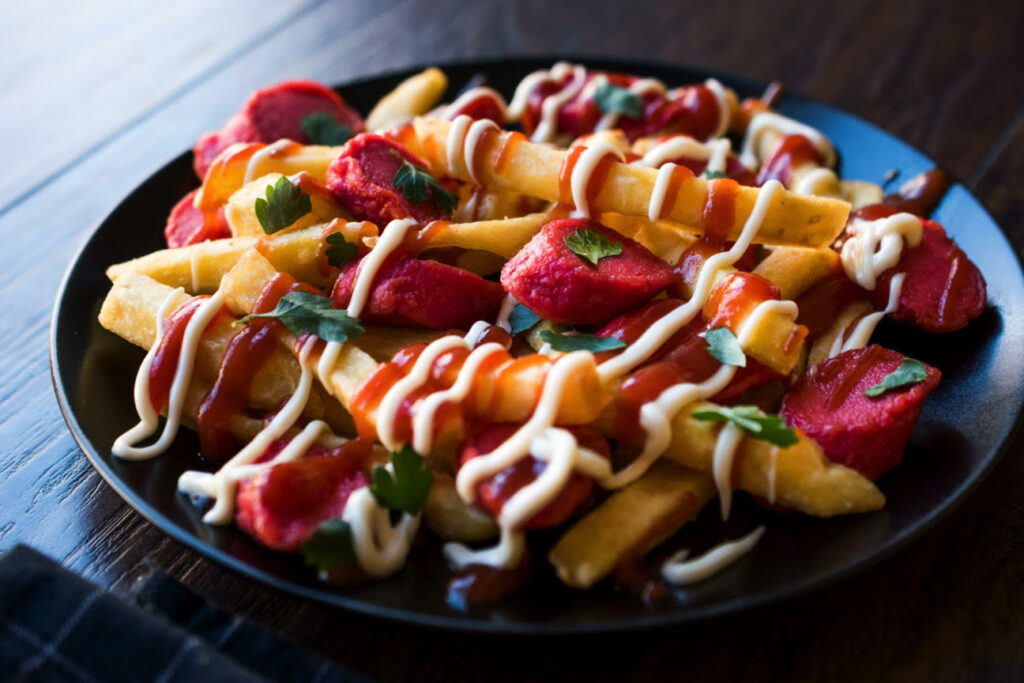 salchipapas peruvian sausage fries