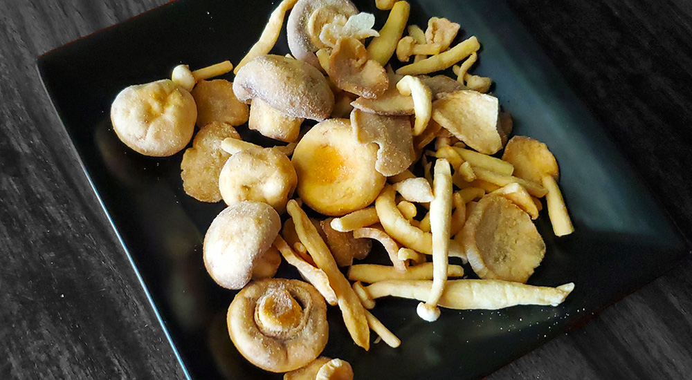 mushrooms chips crisps healthy snacks