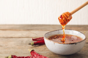 hot honey spicy sweet condiment