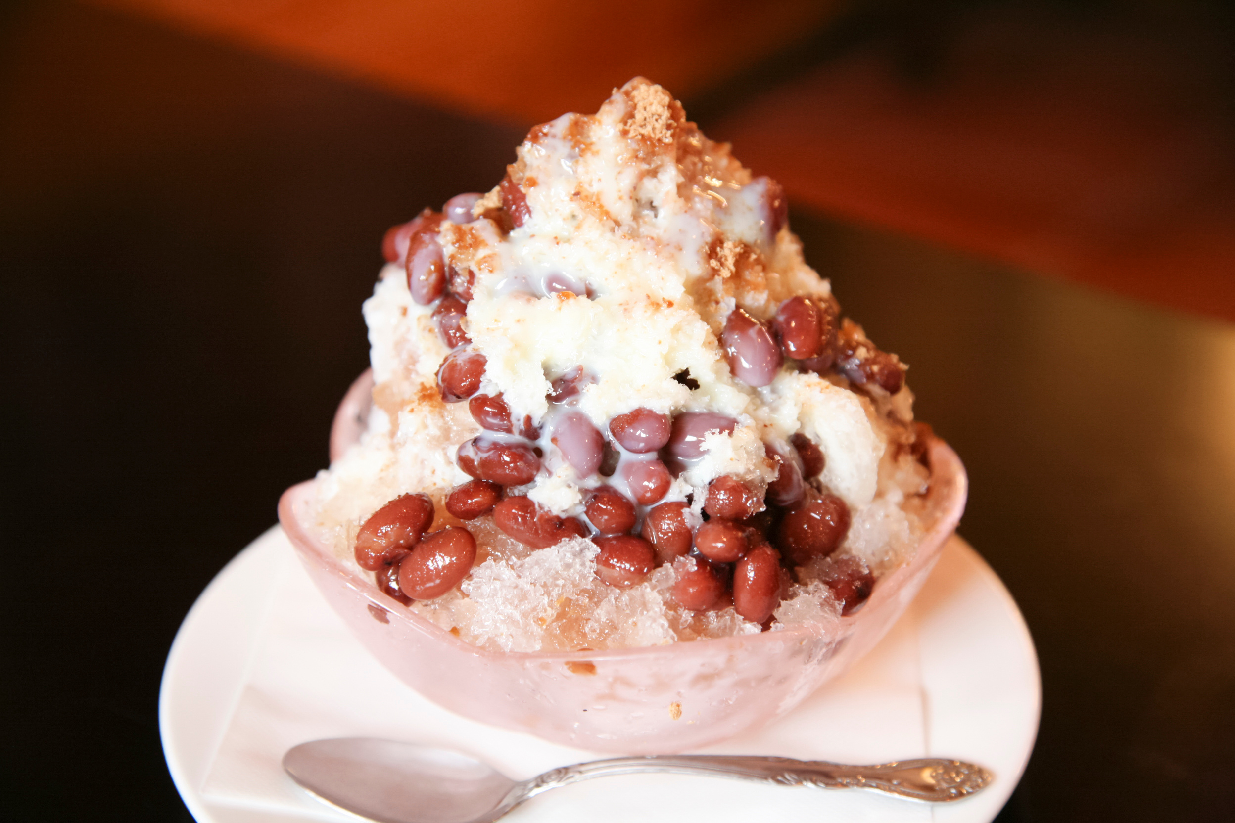 Kakigori shaved ice with the ice shave attachment