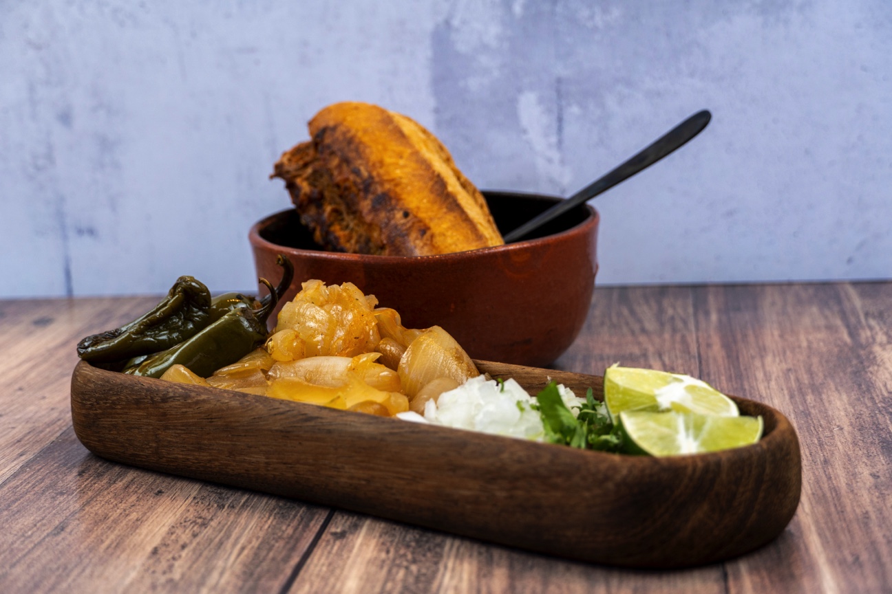 Birria Torta the Mexican sandwich takes a French dip