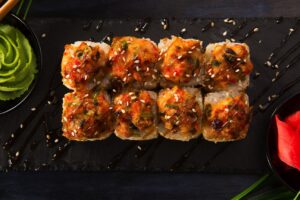 baked sushi rolls