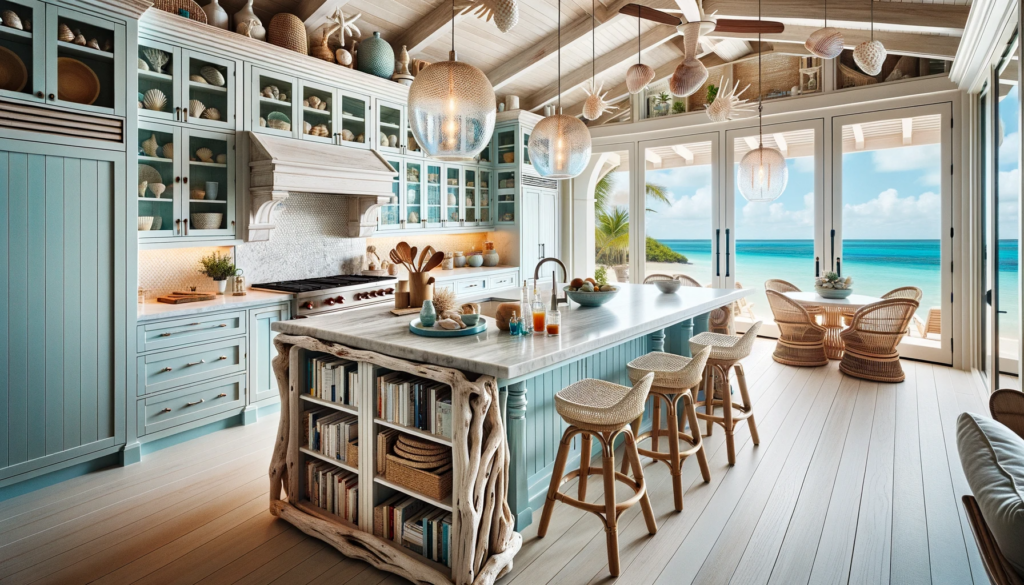 dream kitchen versatile wood island and coastal vibes