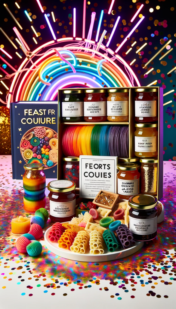 rainbow foods table setting